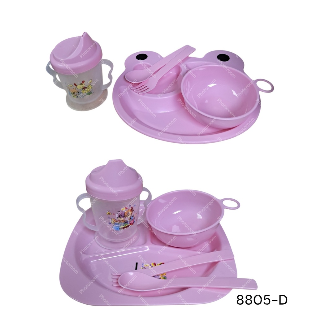 SET BEBE CUAD 4PZS VASO BOWL