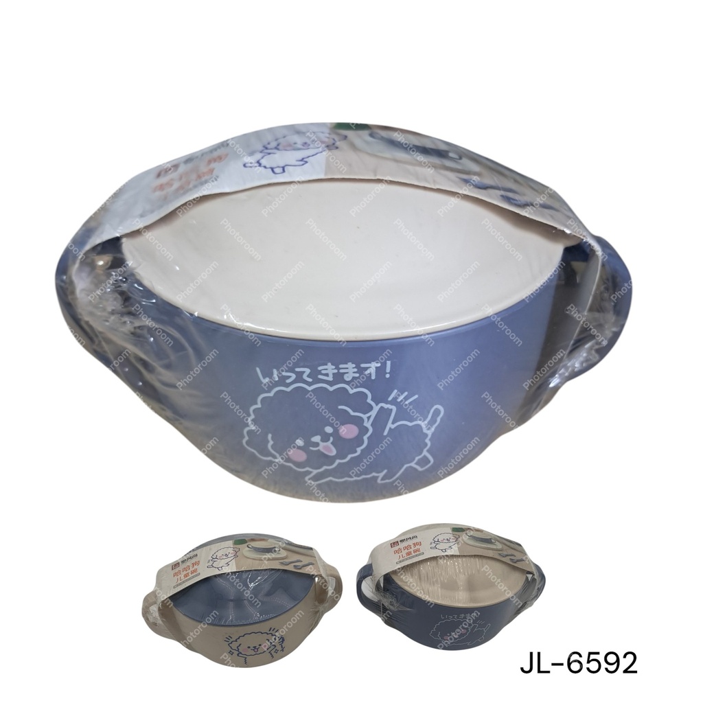 PLATO BEBE C/ CUBIERTOS Y TAPA