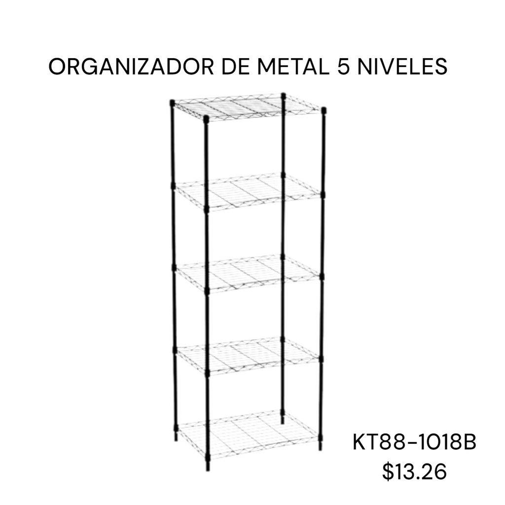 ORGANIZADORDE METAL 5NIV C/RUEDAS  75X35