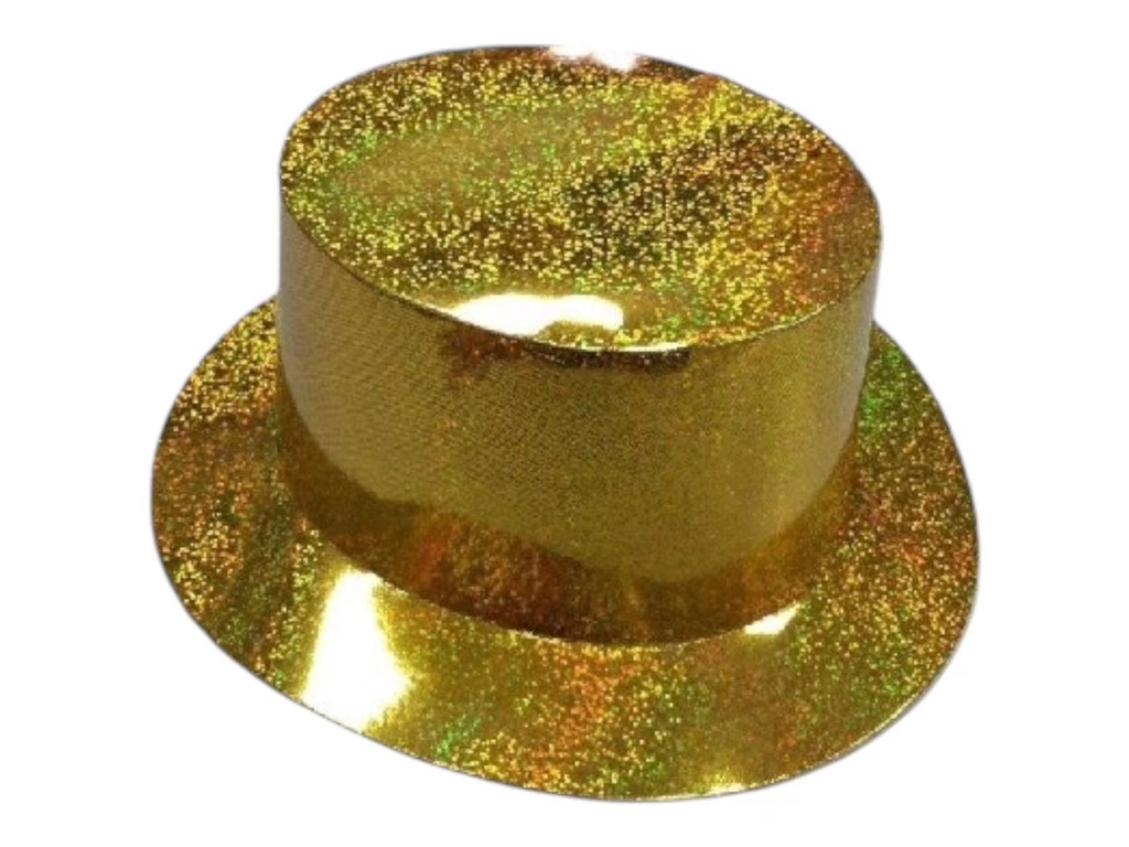SOMBRERO CARTON DORADO