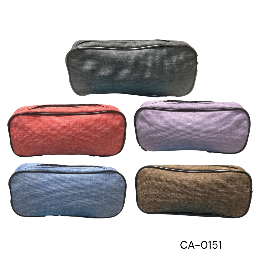 CARTUCHERA TELA CREMA SIMPLE CXB-600UD.