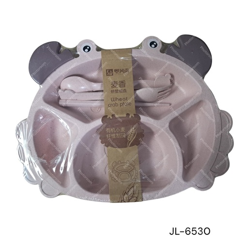 [JL-6530] PLATO PARA BEBE CON CUBIERTO CANGREJO