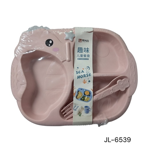[JL-6539] PLATO PARA BEBE CON CUBIERTO CABALLITO M