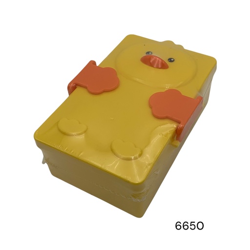 [6650] LONCHERA NINOS PATITO CON CUBIERTO 17X10