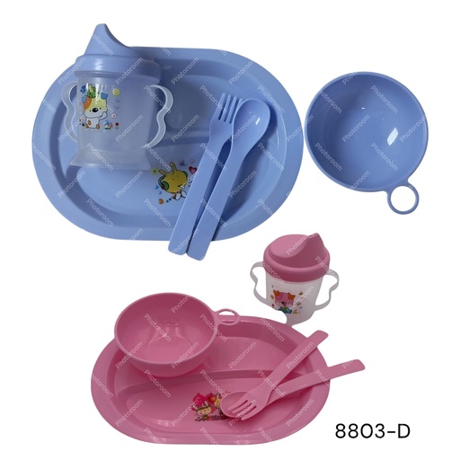 [8803-D] SET BEBE OVAL 4PZS 3 COLORES