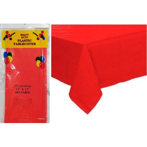 [CA-0065ROJ] MANTEL 137X183CM 12PZ ROJO