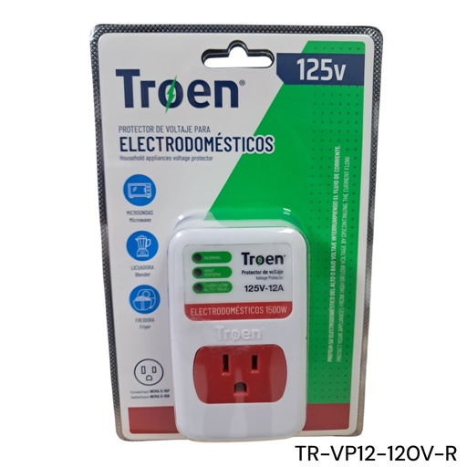 [TR-VP12-120V-R] PROTECTOR VOLT TROEN PARA ELECTRO 125V
