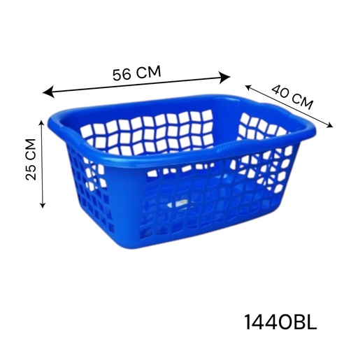 [1440] CANASTA PLASTICA RECTANGULAR COLORES CXB-24UD.