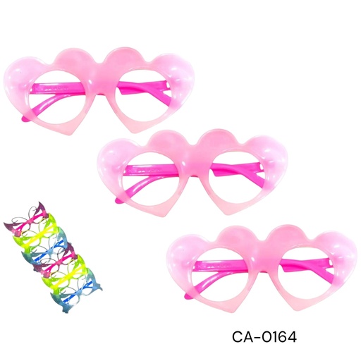 [CA-0164] LENTE FIESTA CORAZON FLUORECENTE